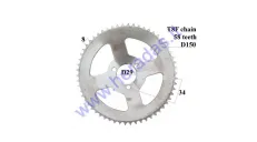 REAR SPROCKET FOR ELECTRIC QUAD BIKE 500-1000 W 58 TEETH D150 CHAIN TYPE T8F 8MM