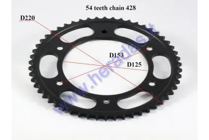 Rear sprocket for motorcycle 54 teeth chain 428 CBF35