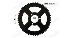 Rear sprocket of a motorcycle 58 teeth d150 3 holes T8F  Pocket Bike