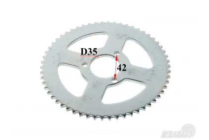 Rear sprocket of a motorcycle 58 teeth d150 3 holes T8F Pocket Bike Rear sprocket of a motorcycle 58 teeth d150 3 holes T8F Pocket Bike