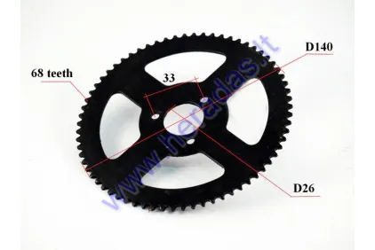 Rear sprocket for motorcycle 68 teeth  outerD140 D29 25H
