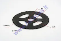 Rear sprocket for motorcycle 78 teeth outerd160 3hole 25H