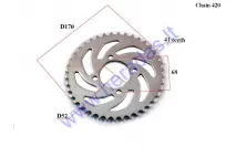 Rear sprocket for motorcycle D170 41 teeth