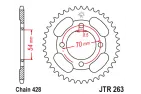 Žvaigždutė galinė motociklo D175 42 dantų 428 grandinė D54 vidus