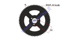 Rear sprocket for motorcycle, quad bike Pocket 43cc 49cc 50cc, T8F 8mm