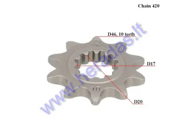 FRONT SPROCKET 10 TEETH 420 CHAIN Minarelli AM6