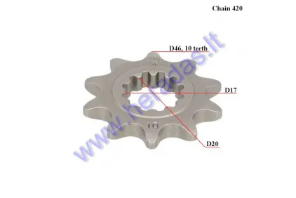 FRONT SPROCKET 10 TEETH 420 CHAIN Minarelli AM6