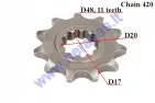 FRONT SPROCKET 11 TEETH 420 CHAIN  Minarelli AM6