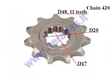 FRONT SPROCKET 11 TEETH 420 CHAIN  Minarelli AM6