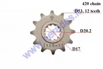 FRONT SPROCKET 12TEETH 420 chain Minarelli AM6