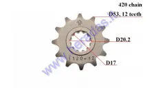 FRONT SPROCKET 12TEETH 420 chain Minarelli AM6