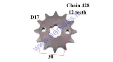 Front sprocket 12teeth outerD53innerD17 chain8.6 for ATV quad bike