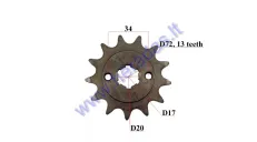 FRONT SPROCKET 13 TEETH D20 D17 D72