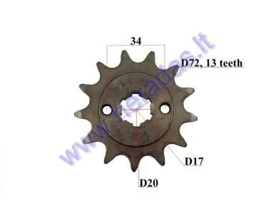 Žvaigždutė priekinė 13 dant. D20 D17 D72