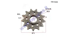 FRONT SPROCKET 13 TEETH 520 CHAIN TYPE Suzuki RM-X, RM-Z 450cc