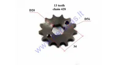 Front sprocket 13 teeth outer D56 inner D20 chain 428 for ATV quad bike