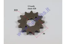 Front sprocket 13 teeth outer D57 inner D20 chain 7.7 for ATV quad bike