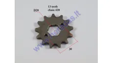 Front sprocket 13 teeth outer D57 inner D20 chain 8.6/7.6 for ATV quad bike