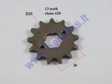 Front sprocket 13 teeth outer D57 inner D20 chain 8.6/7.6 for ATV quad bike