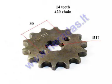 Žvaigždutė priekinė 14dant D61 D17 gr.7.7 T420 ATV