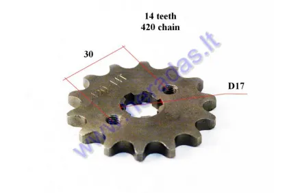 Žvaigždutė priekinė 14dant D61 D17 gr.7.7 T420 ATV