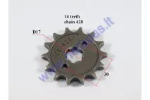 Front sprocket 14 teeth outerD64innerD17 chain8.6 for ATV quad bike