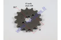 Front sprocket 15 teeth outerD64innerD17 chain7.7 for ATV quad bike