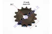 Front sprocket 15 teeth outerD65innerD17 chain8.6 for ATV quad bike