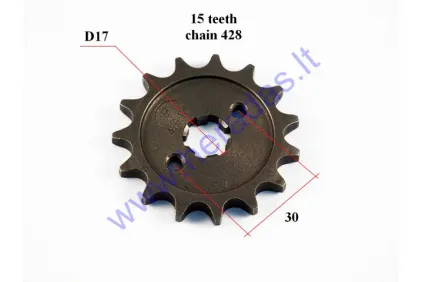 Front sprocket 15 teeth outerD65innerD17 chain8.6 for ATV quad bike