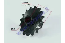 Žvaigždutė priekinė 16dant Diš87Dve20 gr530 ATV keturračio motociklo