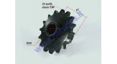 Front sprocket 16 teeth outerD89innerD20 chain530 for ATV quad bike