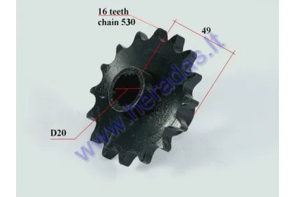 Žvaigždutė priekinė 16dant Diš89Dve20 gr530 ATV keturračio motociklo