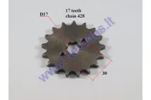 Front sprocket 17 teeth outerD73innerD17 chain8.6 for ATV quad bike