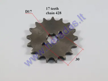 Žvaigždutė priekinė 17dant Diš73Dve17 gr8.6 ATV keturračio motociklo Naked50