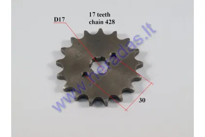 Front sprocket 17 teeth outerD73innerD17 chain8.6 for ATV quad bike