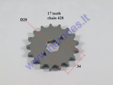 Žvaigždutė priekinė 17dant Diš73Dve20 gr8.6 ATV keturračio motociklo DB50PRO