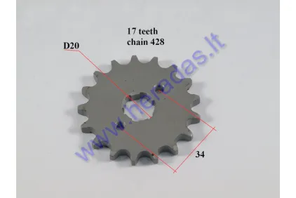 Front sprocket 17 teeth outerD73innerD20 chain8.6 for ATV quad bike