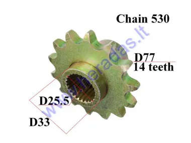 Front sprocket chain530 for ATV quad bike Mikilon 180, Kayo 180 engine 1P63QML