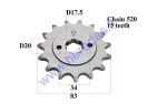 FRONT SPROCKET 15 TEETH 520 CHAIN DOut83  Din 20 fit to MOTOLAND MTL250