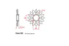 Front sprocket KAWASAKI KX 250 2006-2020 13 teeth 520 Chain