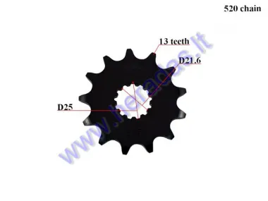 Front sprocket SUNSTAR 13 teeth 520 chain Kawasaki, Suzuki, Yamaha