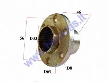 Sprocket spacer for quad bike