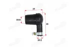 Spark plug cap (bent/bend)