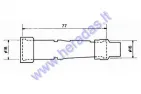 Spark plug cap (bent/bend) NGK 8022 SD05F