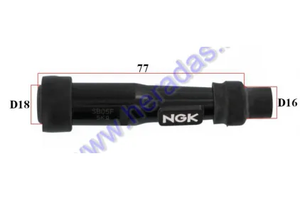 Spark plug cap (bent/bend) NGK 8080 SB05F